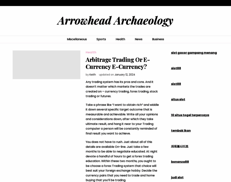 Arrowheadarchaeology.co.uk thumbnail