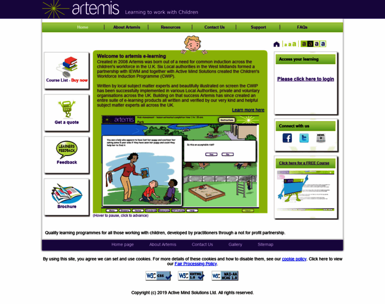 Artemis-online.org.uk thumbnail
