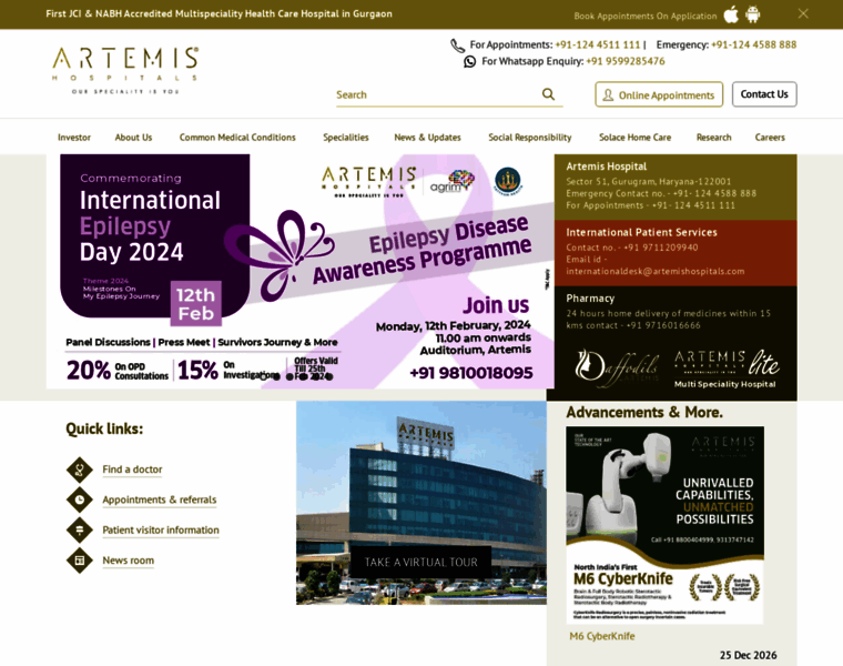 Artemishospitals.com thumbnail