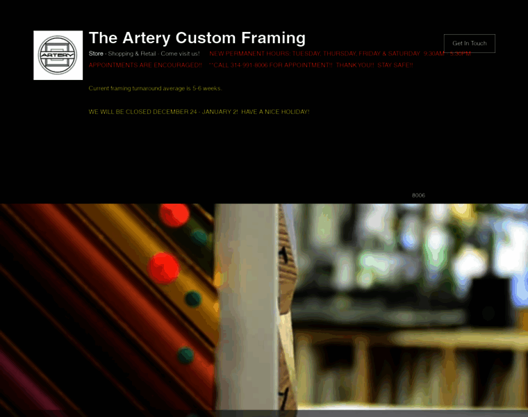 Arteryframing.com thumbnail