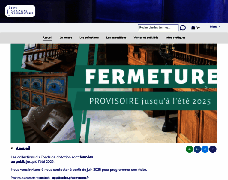 Artetpatrimoinepharmaceutique.fr thumbnail