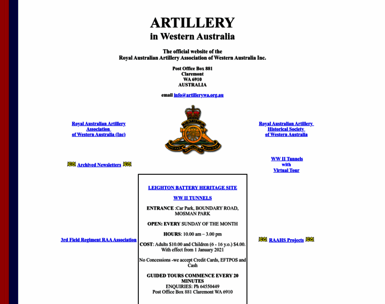 Artillerywa.org.au thumbnail
