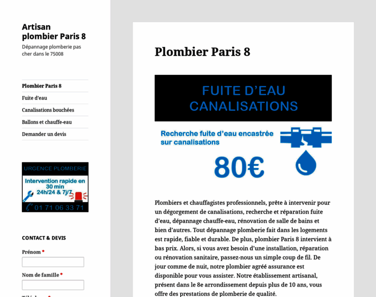 Artisan-plombier-paris-8.fr thumbnail