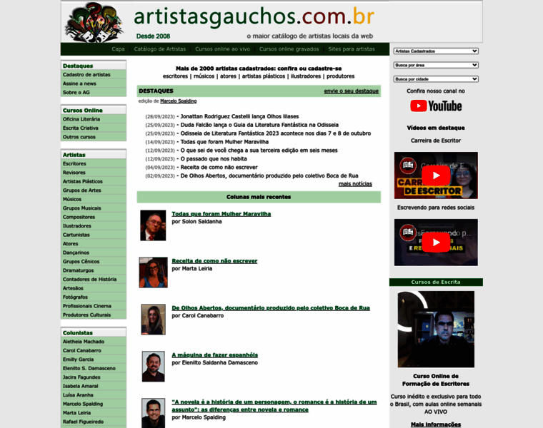 Artistasgauchos.com.br thumbnail