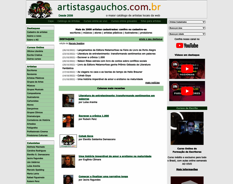 Artistasgauchos.com thumbnail