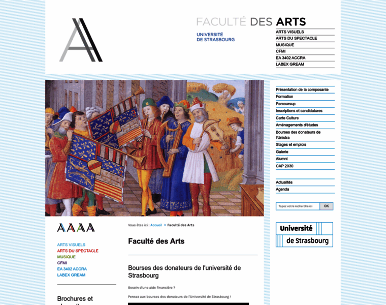 Arts.unistra.fr thumbnail