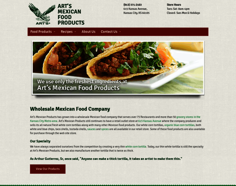 Artsmexicanfoodproducts.com thumbnail