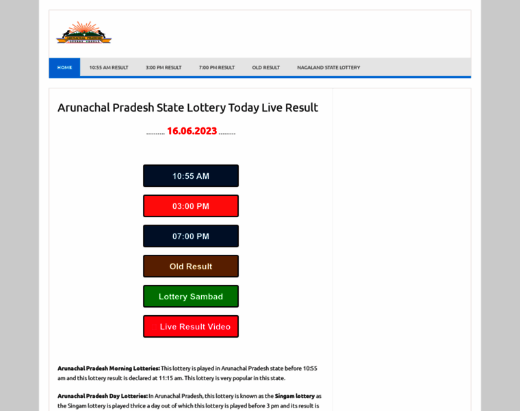 Arunachalpradesh.lotterysambad.live thumbnail