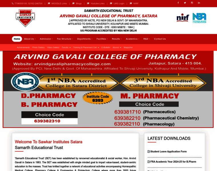 Arvindgavalipharmacycollege.com thumbnail