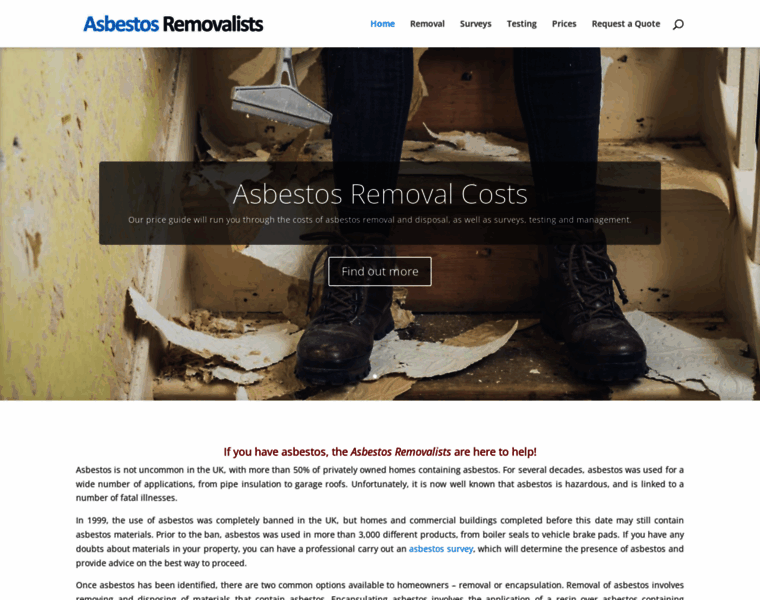 Asbestosremovalists.co.uk thumbnail