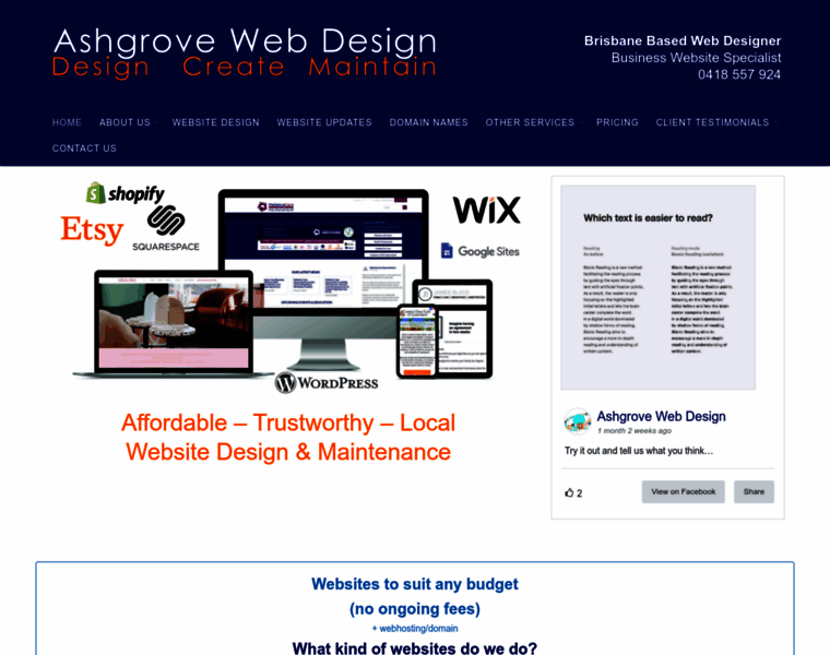 Ashgrovewebdesign.com.au thumbnail