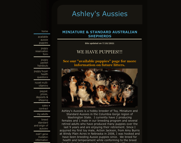 Ashleysaussies.com thumbnail