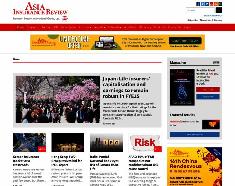 Asiainsurancereview.com thumbnail