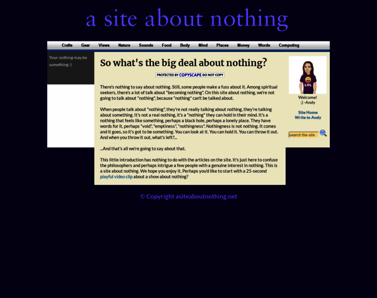 Asiteaboutnothing.net thumbnail