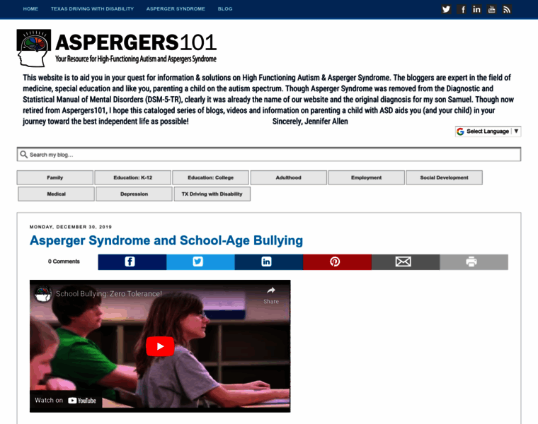 Aspergers101.com thumbnail