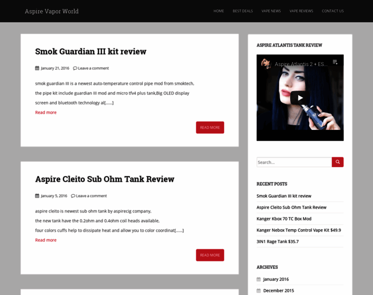 Aspirecig.us thumbnail