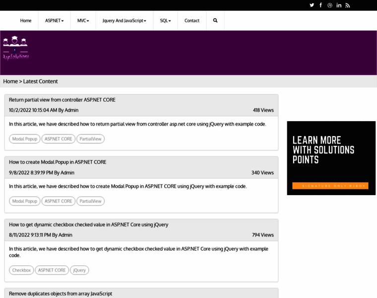 Aspsolution.net thumbnail