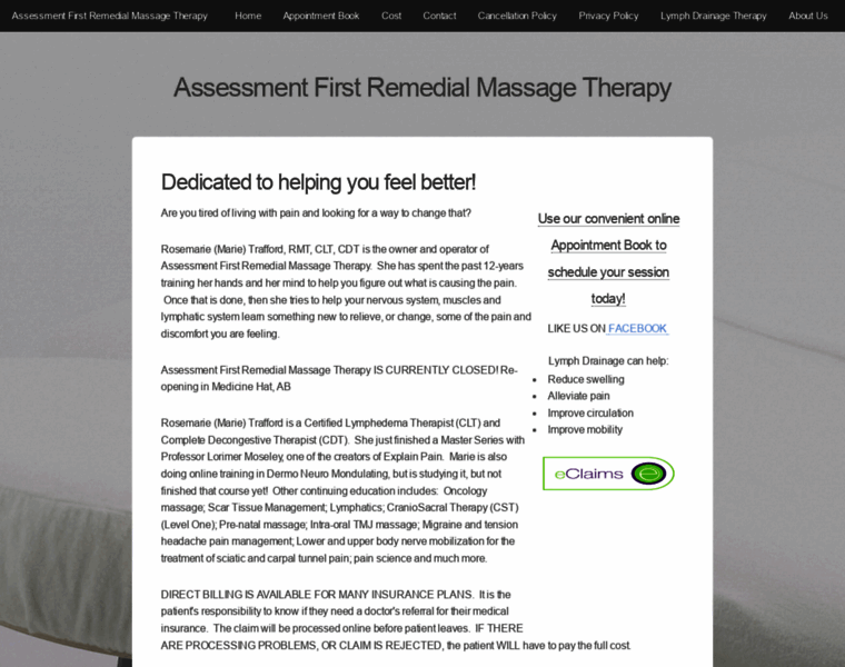Assessmentfirstmassage.com thumbnail