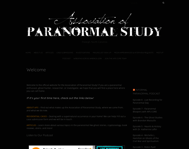 Associationofparanormalstudy.com thumbnail