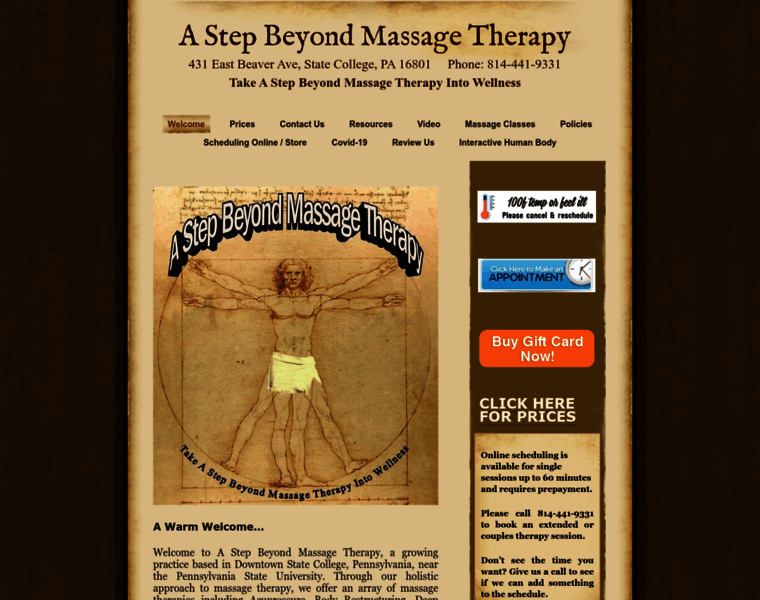 Astepbeyondmassagetherapy.com thumbnail