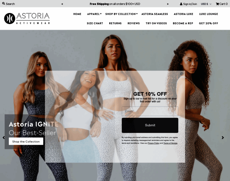 Astoria-activewear.com thumbnail