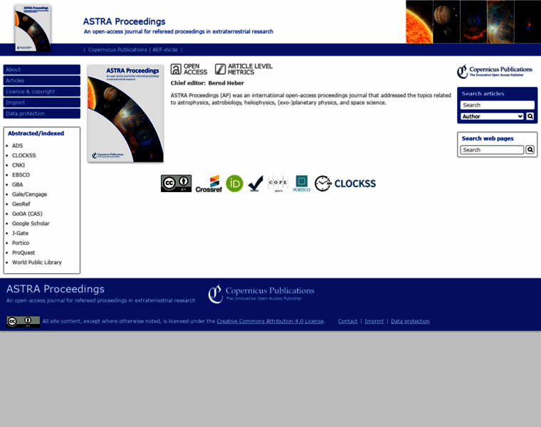 Astra-proceedings.net thumbnail