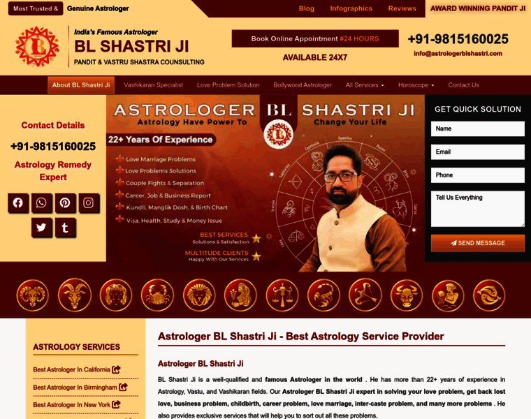Astrologerblshastri.com thumbnail
