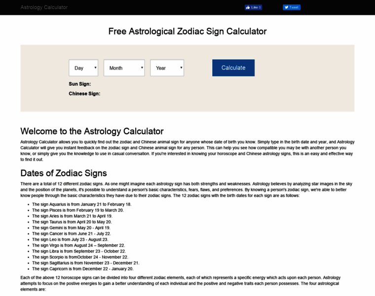 Astrologycalculator.com thumbnail