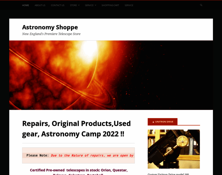 Astronomy-shoppe.com thumbnail