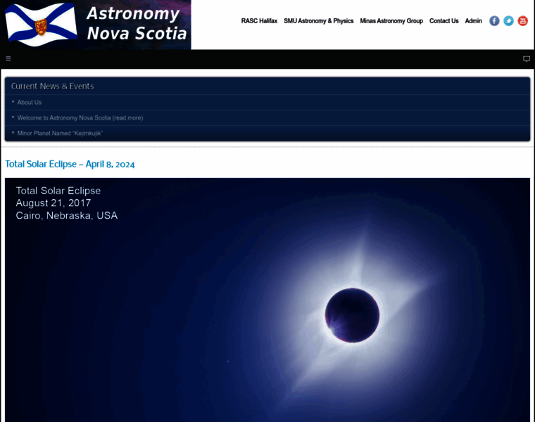 Astronomynovascotia.ca thumbnail