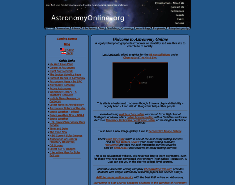 Astronomyonline.org thumbnail
