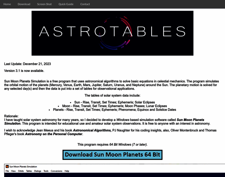 Astrotables.com thumbnail
