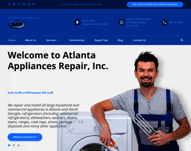 Atlantaappliancesrepair.com thumbnail