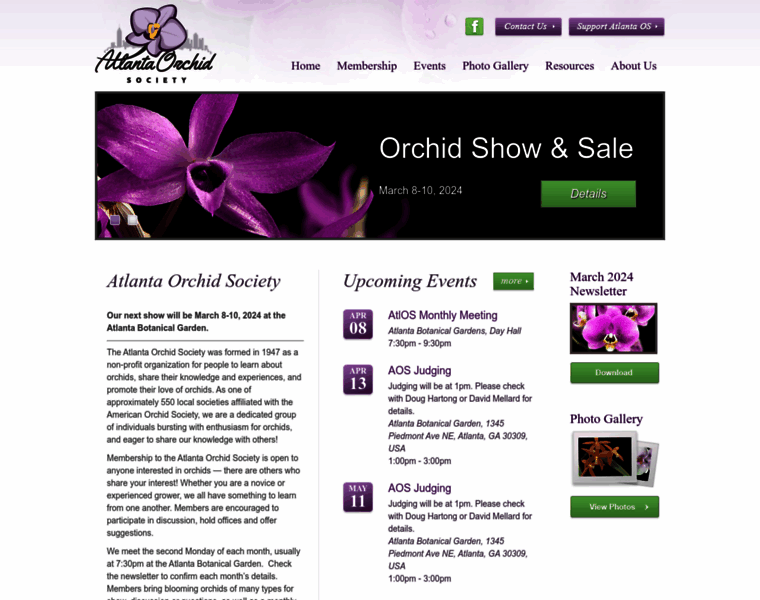 Atlantaorchidsociety.org thumbnail