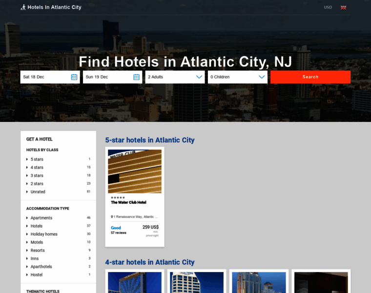 Atlantic-city-hotel.net thumbnail