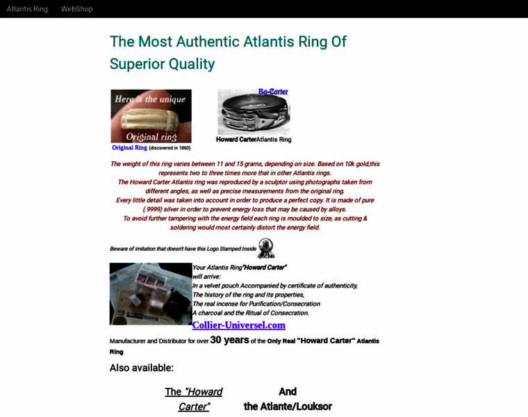 Atlantisrings.com thumbnail