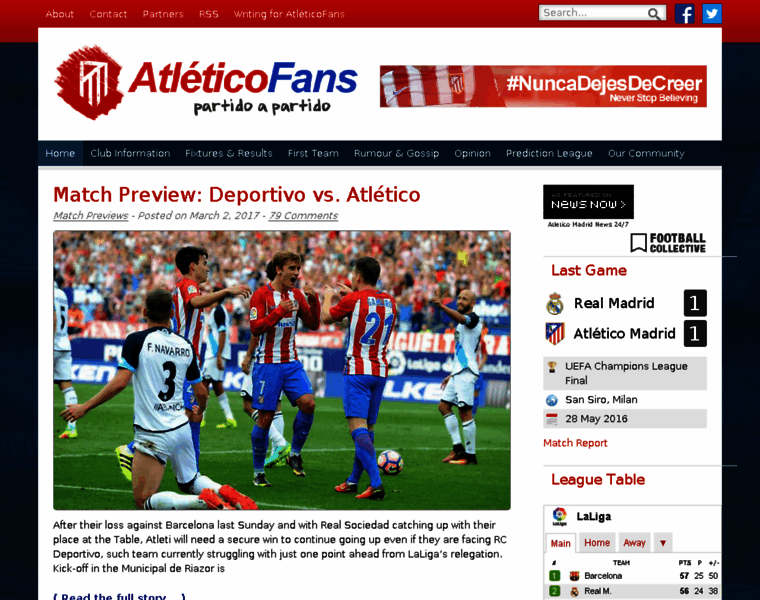 Atleticofans.com thumbnail