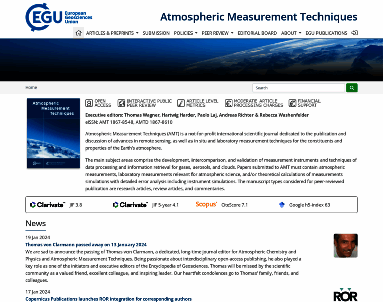 Atmospheric-measurement-techniques.net thumbnail