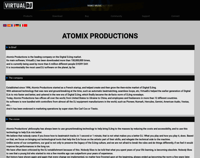 Atomixproductions.com thumbnail