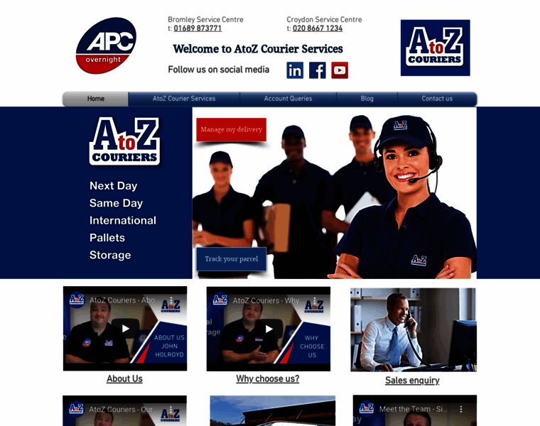 Atoz-couriers.co.uk thumbnail