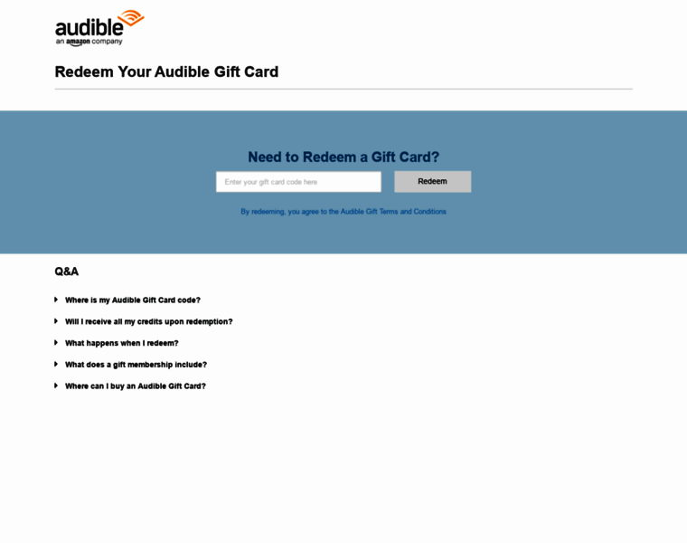Audible.launchgiftcards.com thumbnail