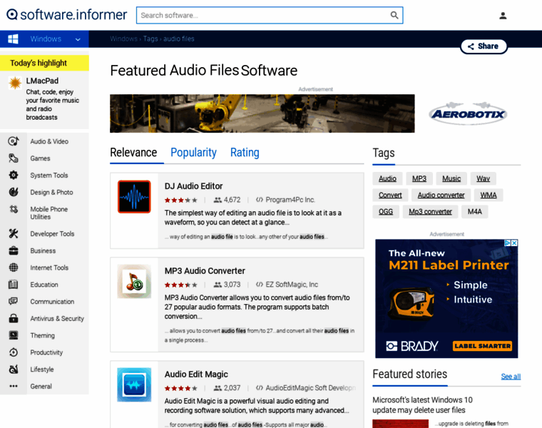 Audio-files.software.informer.com thumbnail
