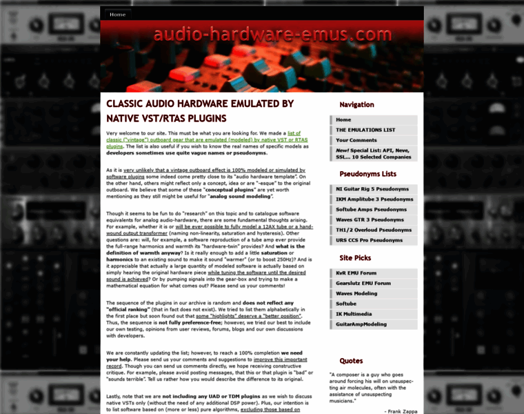 Audio-hardware-emus.com thumbnail