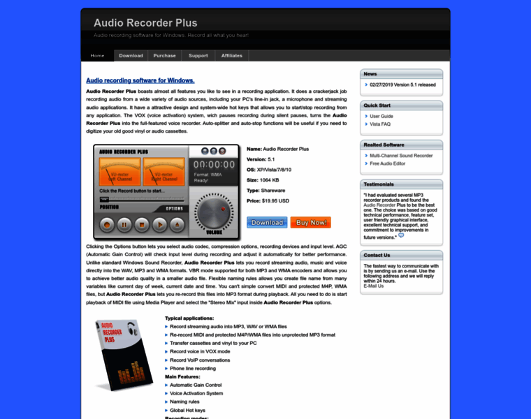 Audio-recorder.biz thumbnail