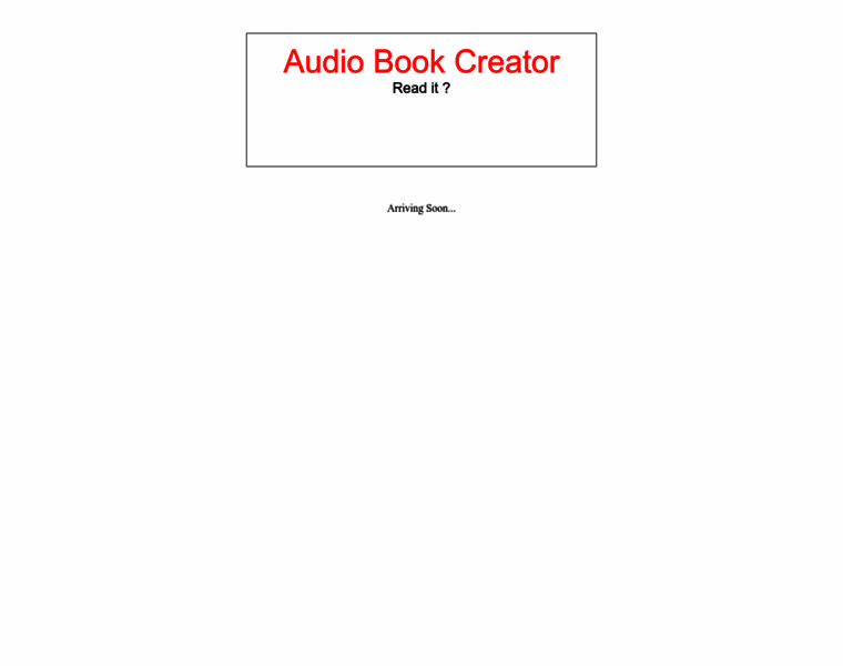 Audiobookcreator.com thumbnail