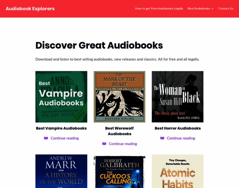 Audiobookexplorers.com thumbnail