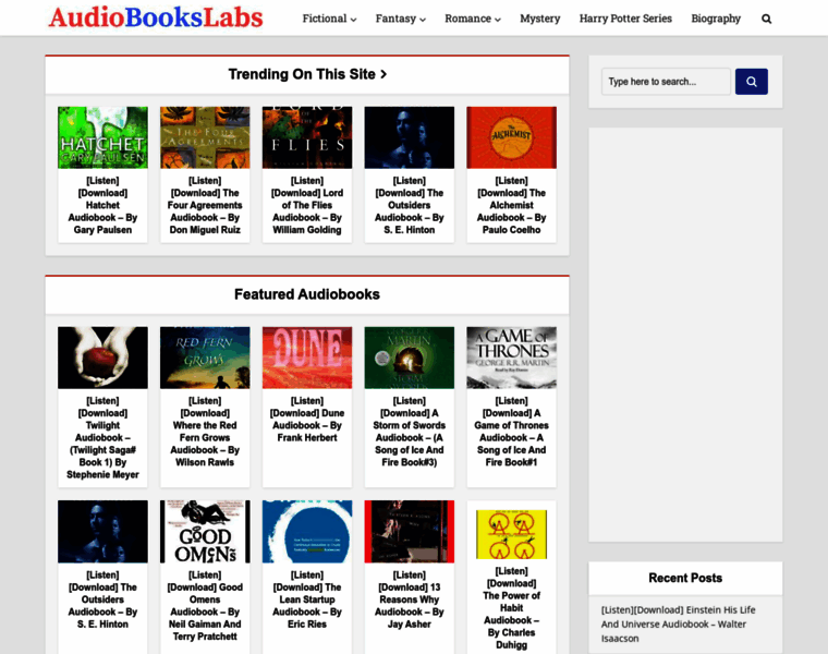 Audiobooklabs.com thumbnail
