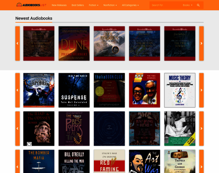 Audiobookslist.com thumbnail