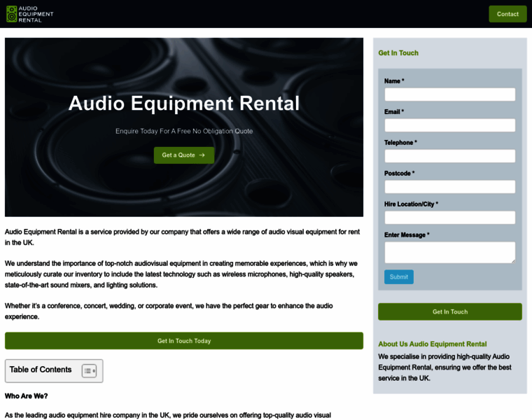 Audioequipmentrental.co.uk thumbnail Audioequipmentrental.co.uk thumbnail