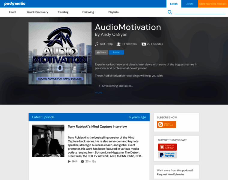 Audiomotivation.com thumbnail